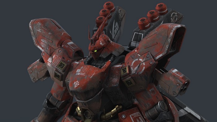 Red Sazabi Mobile Suit Gundam Robot