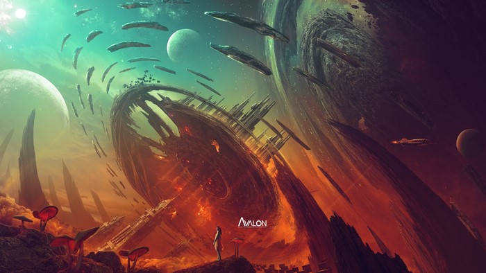 Avalon digital art artwork 4K