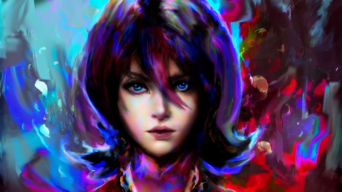 Kuchiki Rukia from Bleach digital painting