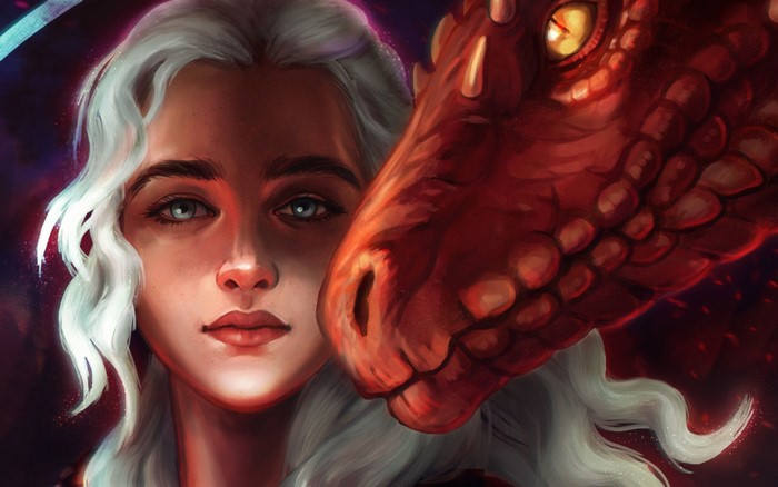 Daenerys Targaryen and Dragon from Game of Thrones