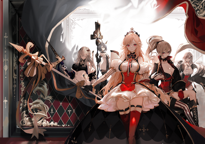 Azur Lane Portrait of Five Anime Girls