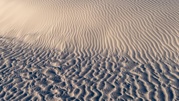 Sand dunes with rippled texture