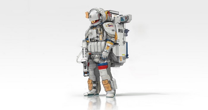 Astronaut in Russian spacesuit by Lars Sowig