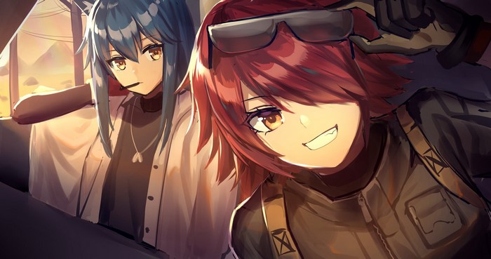 Exusiai and Texas from Arknights