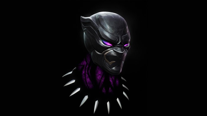 Black Panther mask and costume detail