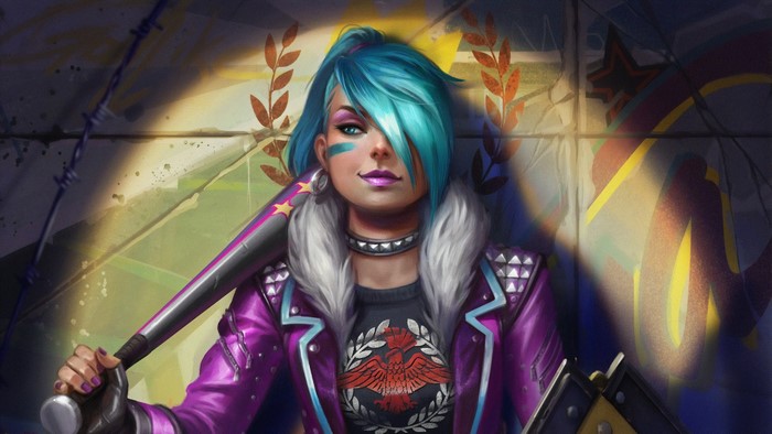 Bellona from Smite with a baseball bat