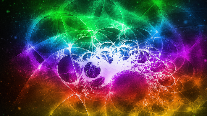 Abstract colorful fractal digital art
