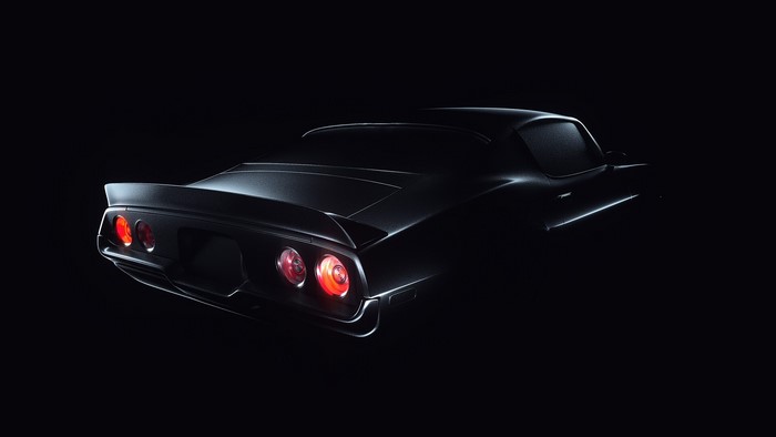 Black Chevrolet Camaro with Red Taillights