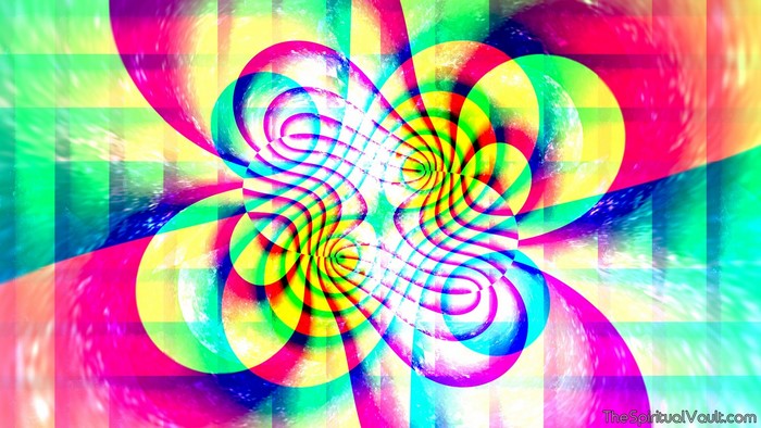 Abstract colorful spiral pattern