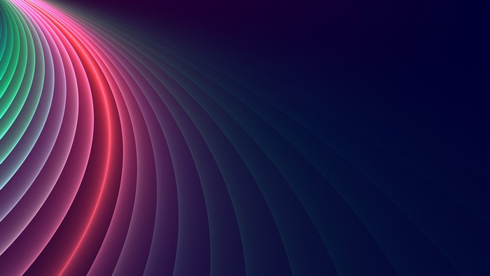 Colorful glowing curved abstract lines