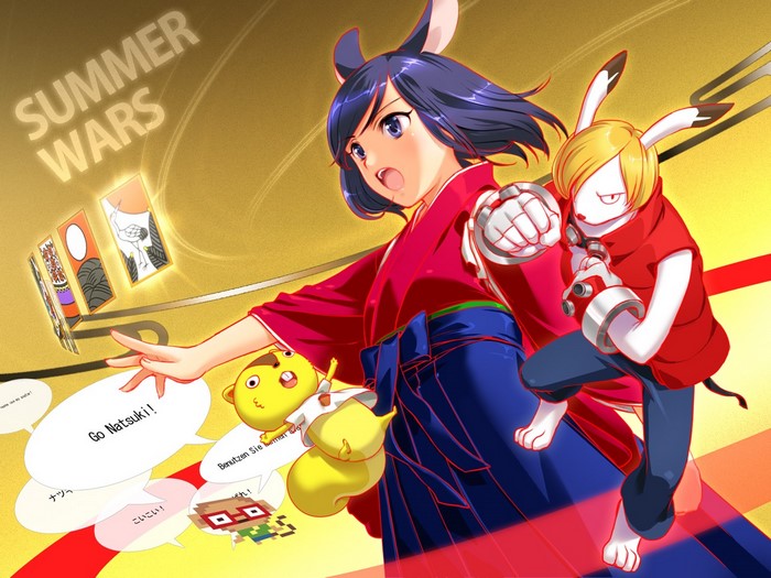 Summer Wars Natsuki Shinohara and rabbit character