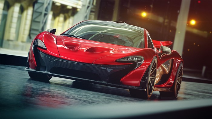 Red McLaren P1 supercar