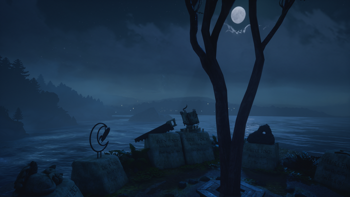 What Remains of Edith Finch graveyard at night