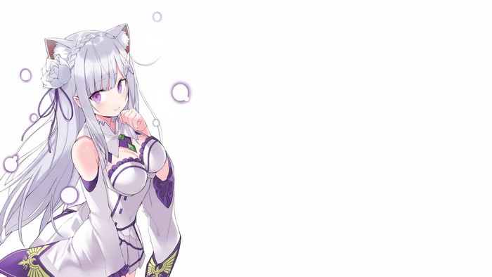Emilia from Re:Zero with Cat Ears