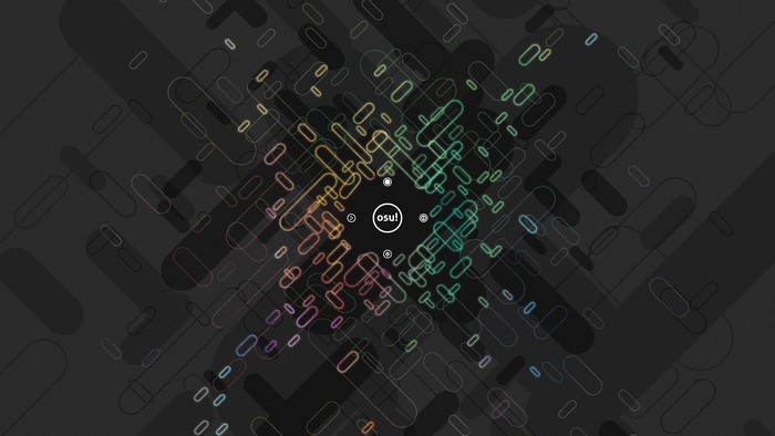 Osu! game art with abstract colorful shapes