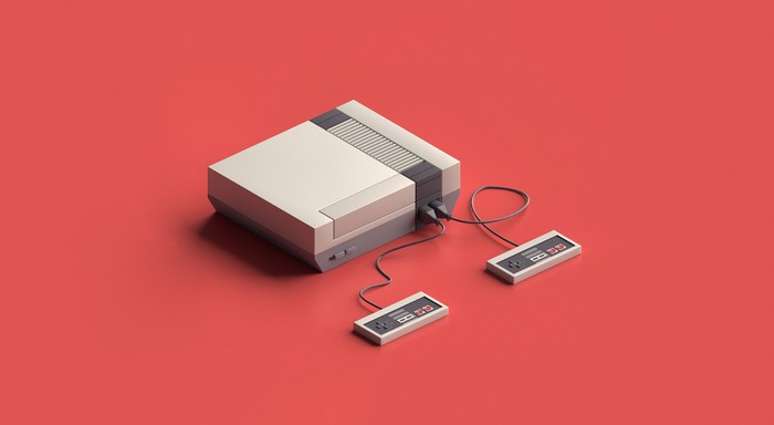 Nintendo Entertainment System with Controllers