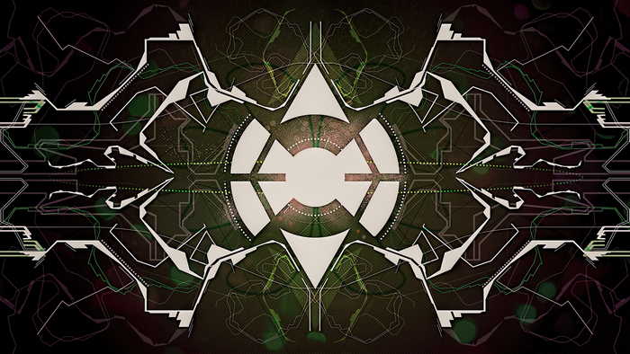 Abstract futuristic tech HUD design