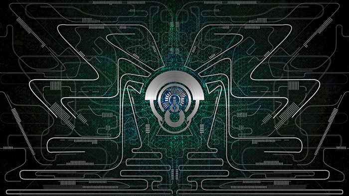 Abstract digital art with tech theme