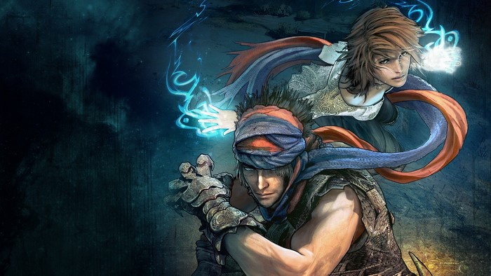 Prince of Persia (2008) artwork featuring two characters
