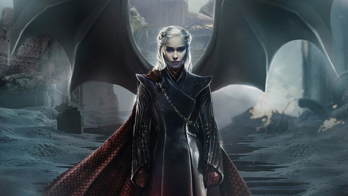 Daenerys Targaryen with Dragon Wings from Game of Thrones