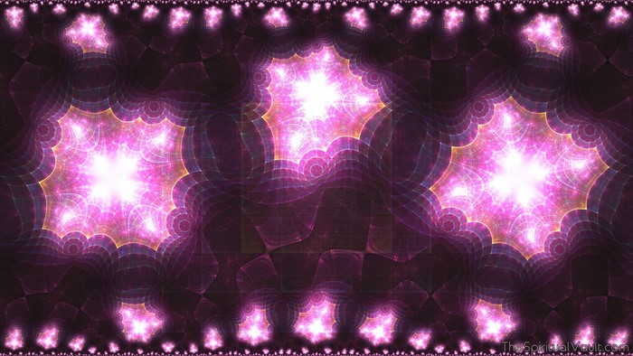 Abstract fractal pattern with pink and purple colors