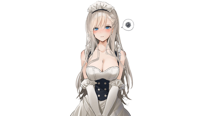 Belfast Annoyed Maid in Silver Hair