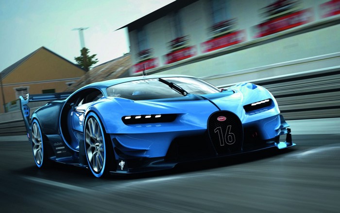 Bugatti Vision Gran Turismo race car on track