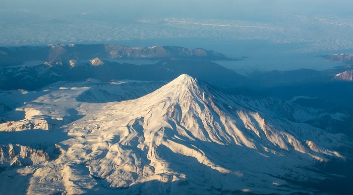 Mount Damavand, Iran, Snow-Covered Mountain Landscape