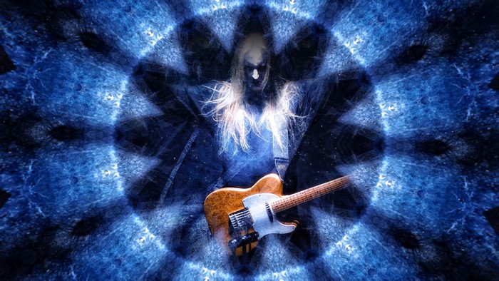 Jari Mäenpää from Wintersun with guitar