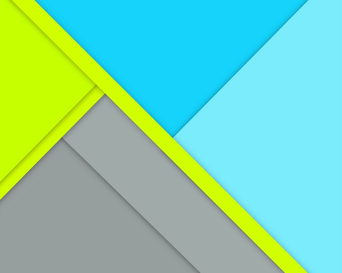 Geometric shapes with blue and green colors