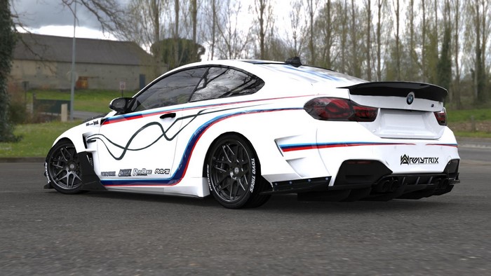 White BMW M4 Coupe with VARIS body kit