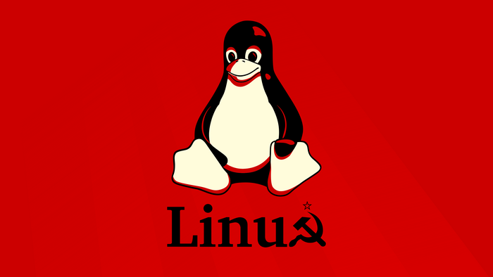 Linux Tux with USSR symbol
