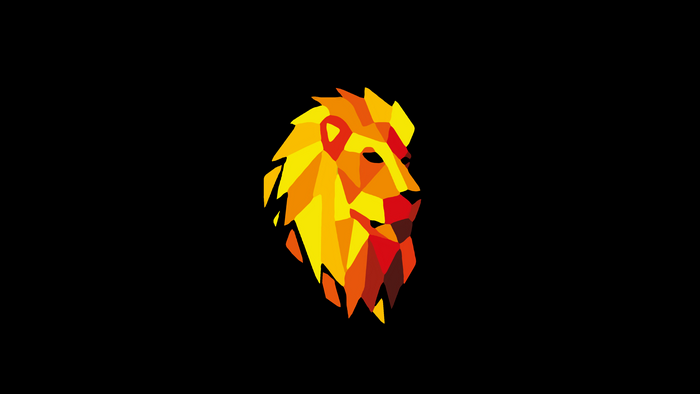 Abstract Lion Head Digital Art