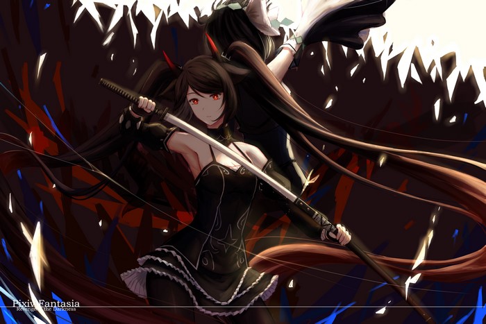 4K Anime Fantasy Girl with Katana