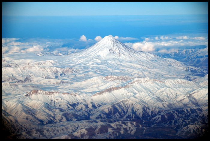 Snow-Covered Mountains in Iran Landscape