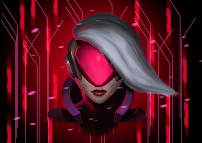 Katarina from League of Legends digital painting