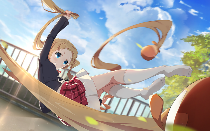 Dekomori Sanae from Chuunibyou demo Koi ga Shitai! falling