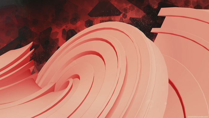 4K Red 3D Abstract Digital Art