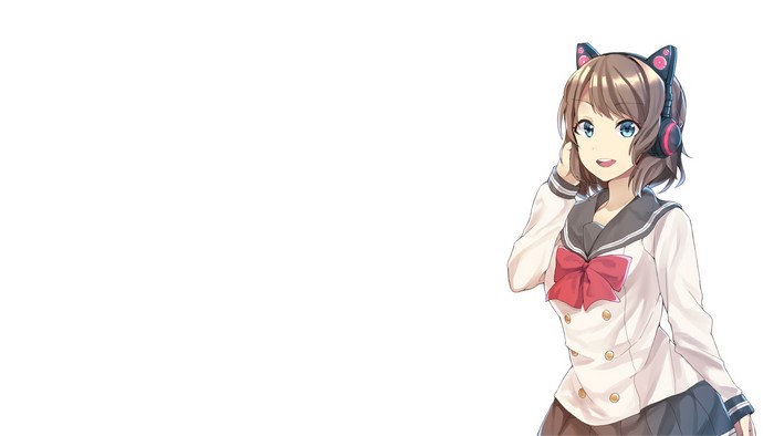 You Watanabe from Love Live! Sunshine wearing headphones