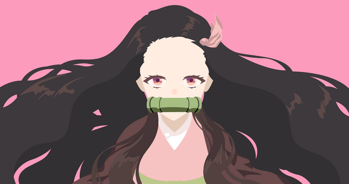 4K Kamado Nezuko from Kimetsu no Yaiba minimalism