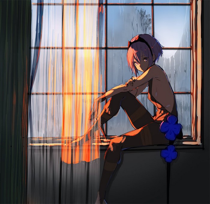 Serenity from Fate/Grand Order sitting by the window