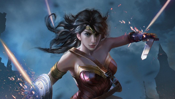 Wonder Woman from DC Comics in battle