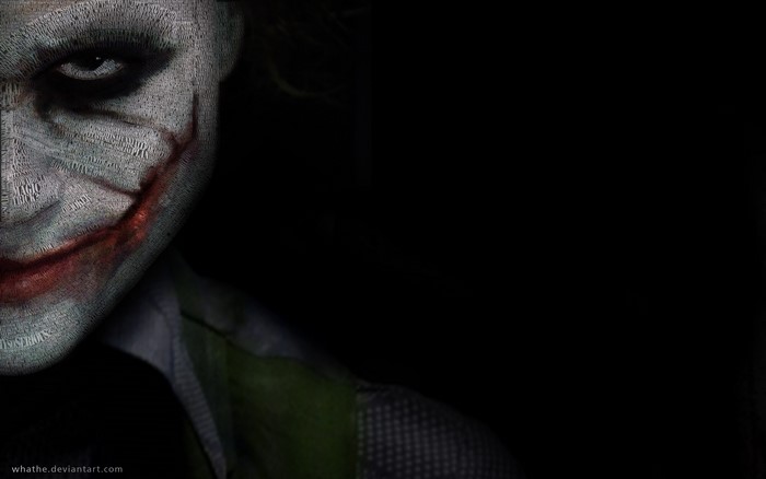 Joker Typographic Portrait in 4K
