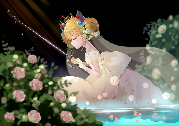 Le Triomphant from Azur Lane in a wedding dress