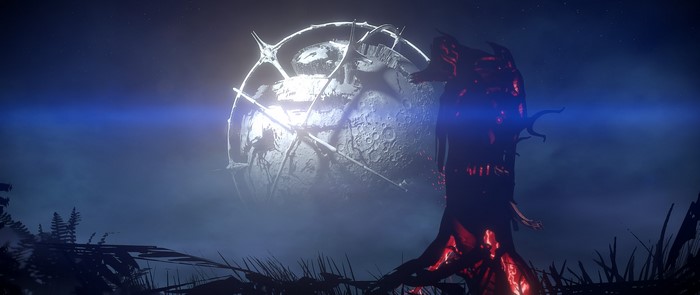 Warframe Moon structure and alien plant