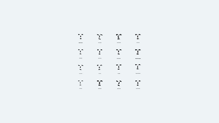 Minimalist Faces Typography 4K