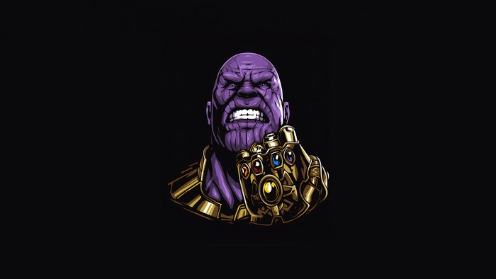 Thanos from Marvel Comics with Infinity Gauntlet