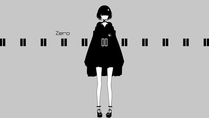 Zero anime girl with short black hair