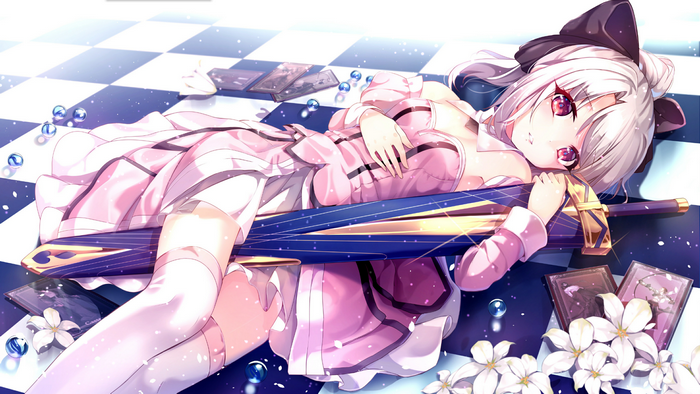Illyasviel von Einzbern from Fate/kaleid liner Prisma Illya with Excalibur