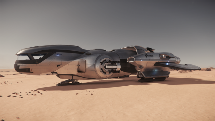 MISC Freelancer spaceship on a desert planet
